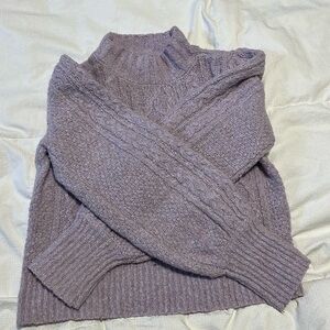 Lavender knit cropped sweater size M
